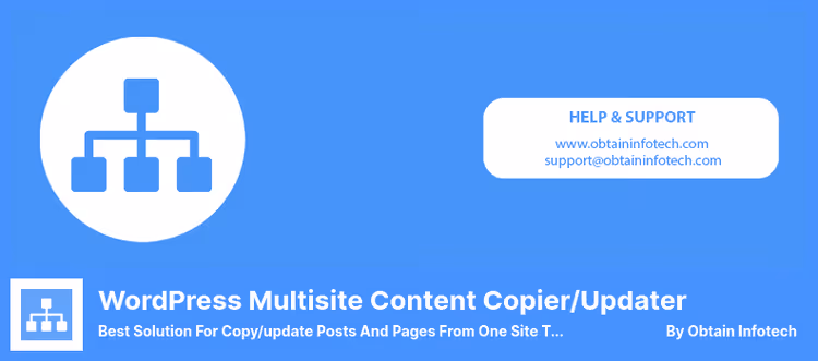 Mass content copying interface by Multisite Content Copier plugin