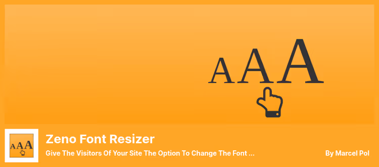 Widget de alteração do tamanho da fonte Zeno Font Resizer no site