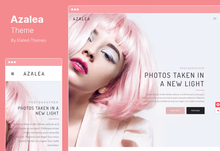Tema Azalea, portefólio de moda com WPBakery e Slider Revolution incluídos