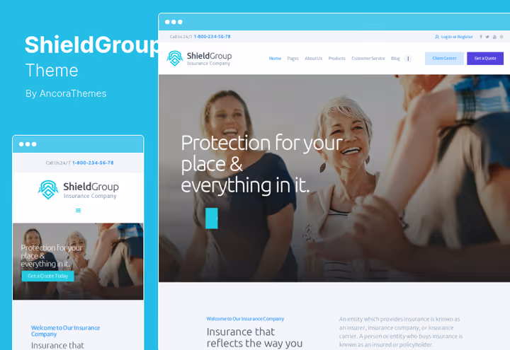 Тема ShieldGroup з паралакс-фоном і sticky-меню