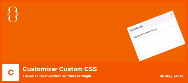 CSS-inndatafelt i standard WordPress-tilpasser med live forhåndsvisning