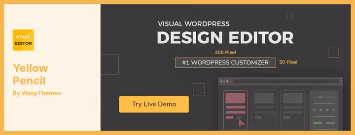 Yellow Pencil visuell editor med dra-og-slipp stilinnstillinger