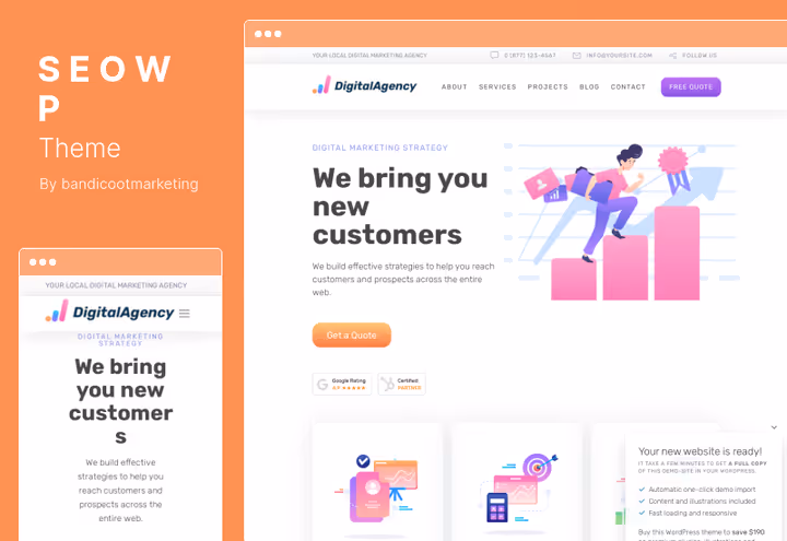 SEOWP theme, SEO and digital marketing WordPress