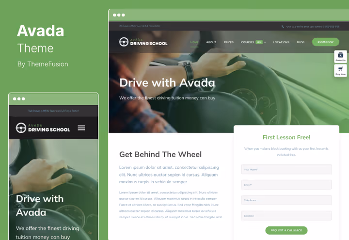 Avada theme, universal WordPress builder