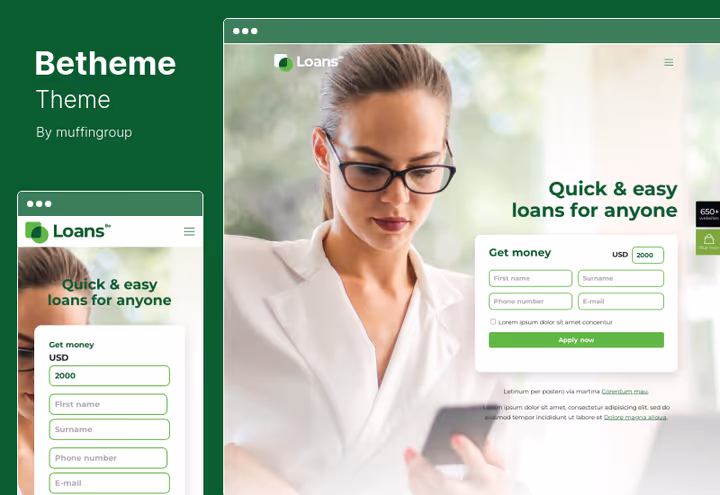 Betheme theme, multipurpose with 4 builders