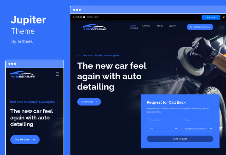Jupiter theme, Elementor multipurpose WordPress