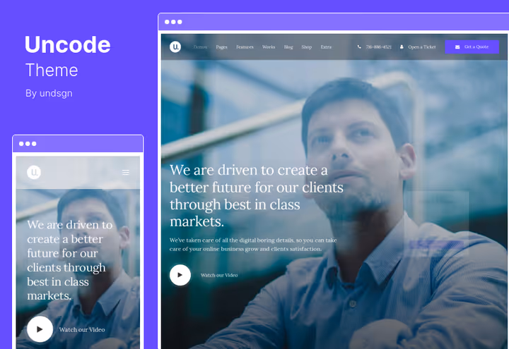 Uncode theme, creative WooCommerce WordPress