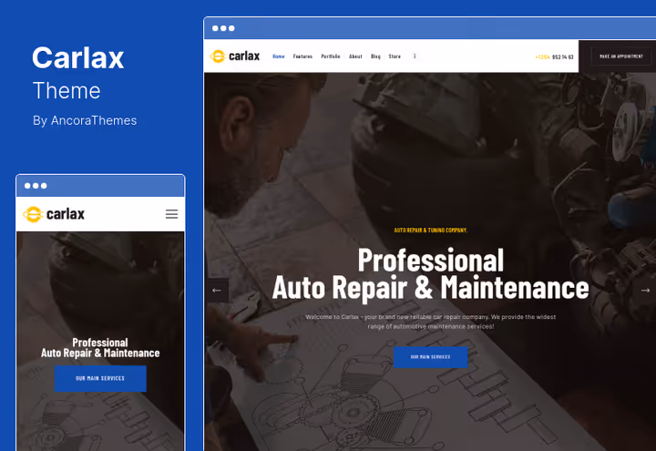 Тема Carlax, інтернет-магазин автозапчастин на WooCommerce