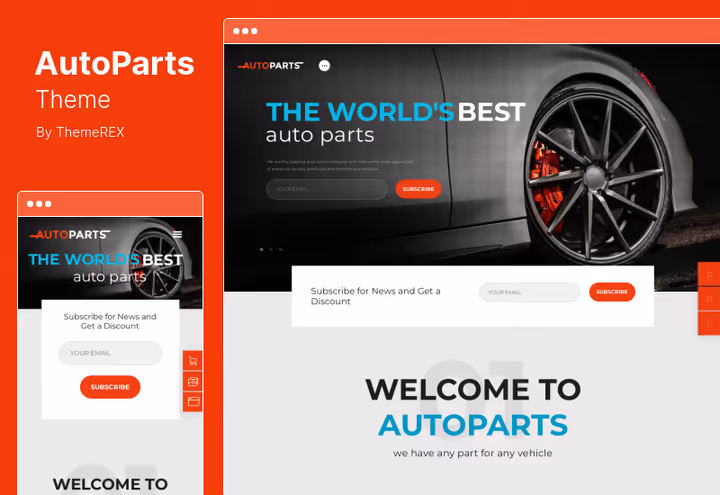 Тема AutoParts, інтернет-магазин автозапчастин з підтримкою Гутенберга