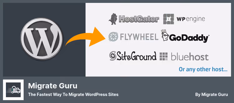 Destination host selection panel in Migrate Guru plugin