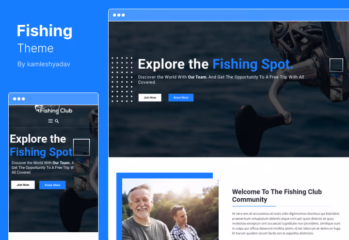 Тема Fishing Yacht, яхтинг і водний спорт