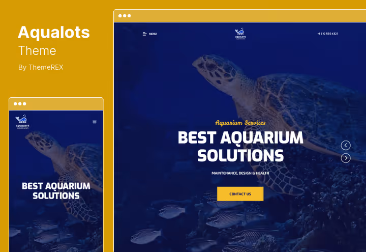 Тема Aqualots, акваріумний клінінг і дизайн