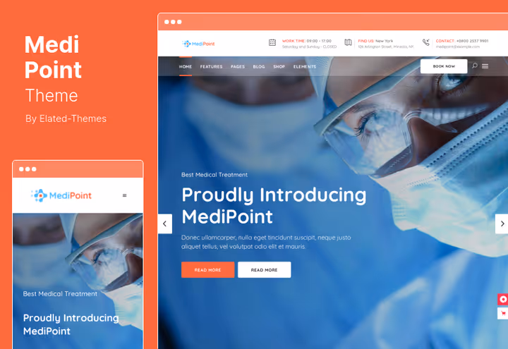 MediPoint WordPress teema pediaatriale ja plastikakirurgiale