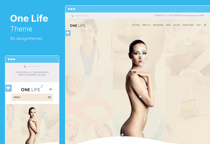 OneLife-tema, premium medisinsk mal med tannlege-demo