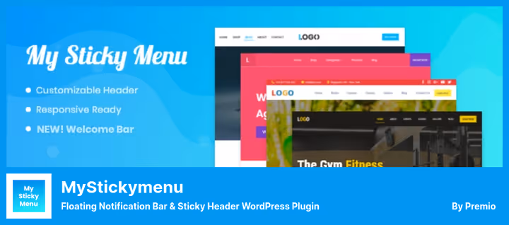My Sticky Bar floating panel settings