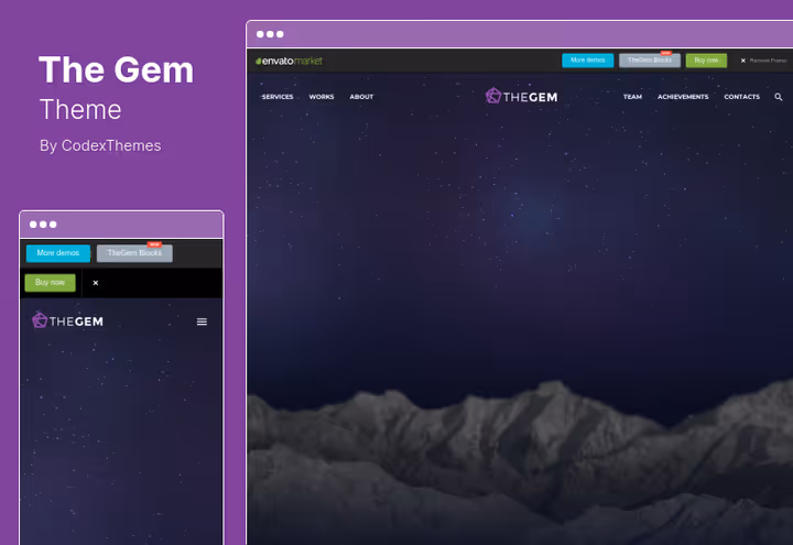 Бібліотека з 400 шаблонів теми TheGem