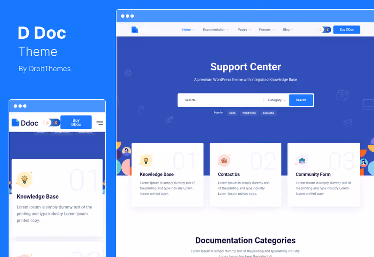 Минималистичный дизайн темы DDoc для документации