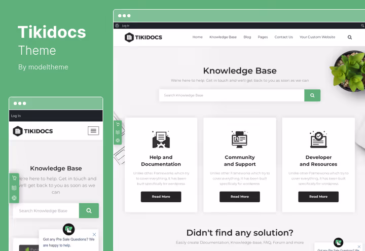 Главная страница темы Tikidocs с форумом