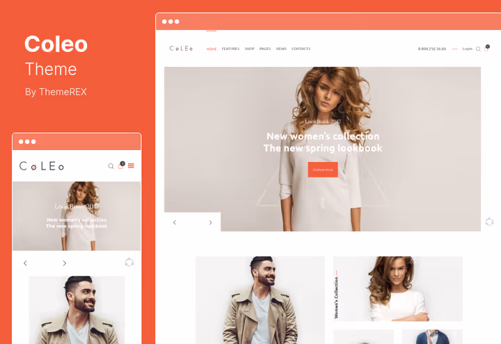 Coleo-tema bloggside med innleggsgrid