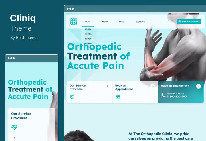 Design premium Cliniq com transições animadas