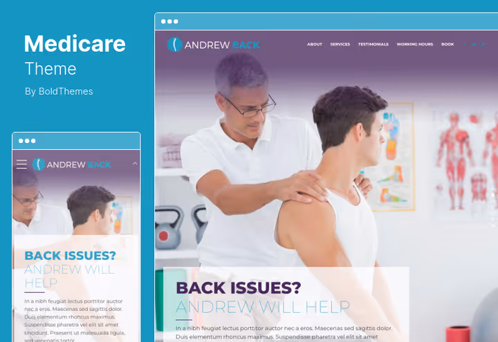 Tema Medicare com tema filho e atualizações vitalícias