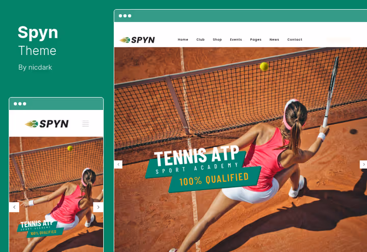 Spyn teema online-maksega Stripe ja PayPali kaudu tenniseklubile
