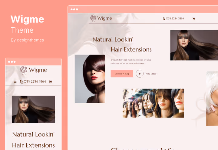 Тема Wigme для магазину перук та beauty-косметики на WooCommerce
