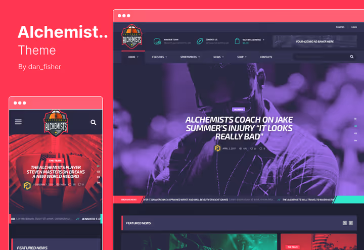 Alchemists, tema for e-sportside med diagrammer og statistikk