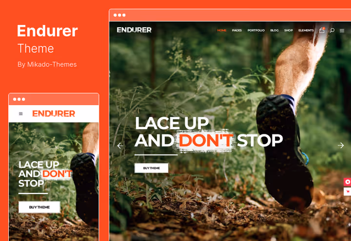 Endurer, tema for løpeklubb med portefølje og gallerier