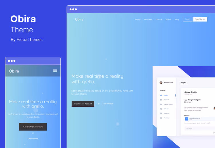 Демо теми Obira, SaaS-вітрина на Elementor з WooCommerce