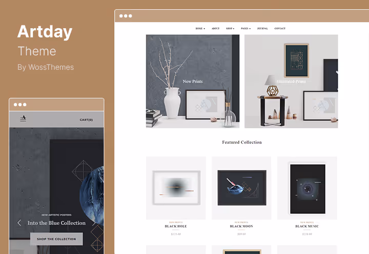Artday teema kunstniku WooCommerce poele