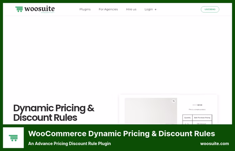 WooCommerce Dynamic Pricing dünaamiliste allahindlusreeglite seaded AovUpilt