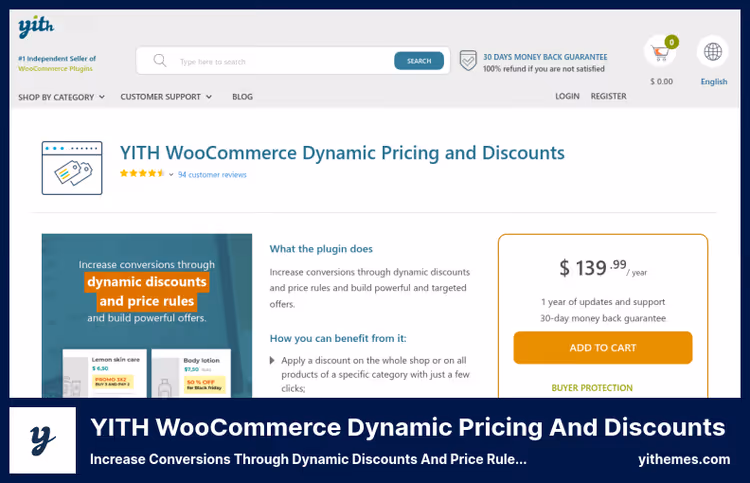 YITH WooCommerce Dynamic Pricing dünaamiliste allahindluste seaded