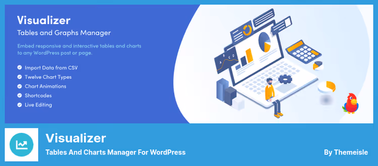 Visualizer plugin interface with chart type selection
