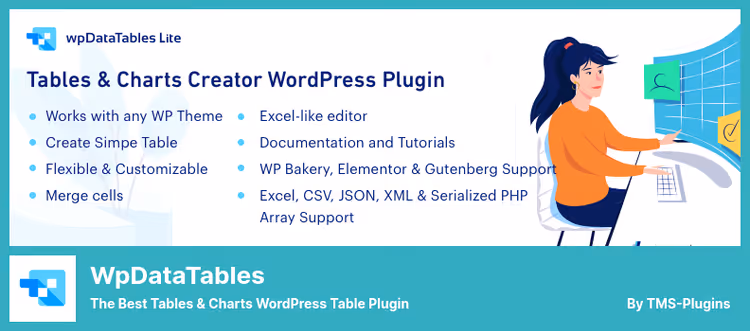 wpDataTables table and chart builder in WordPress admin