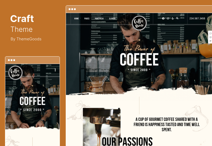 20 meilleurs thèmes WordPress pour les cafés ☕ 2022