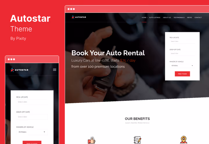 Autostar, puhas disainiteema edasimüüjale ja rendile