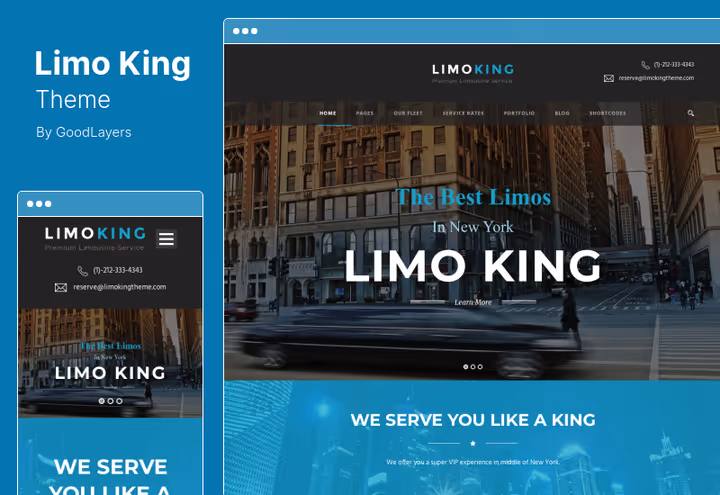 Limo King, WordPressi teema limusiiniteenusele