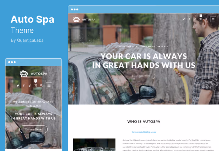 Auto Spa, teema autopesulale ja autorendile