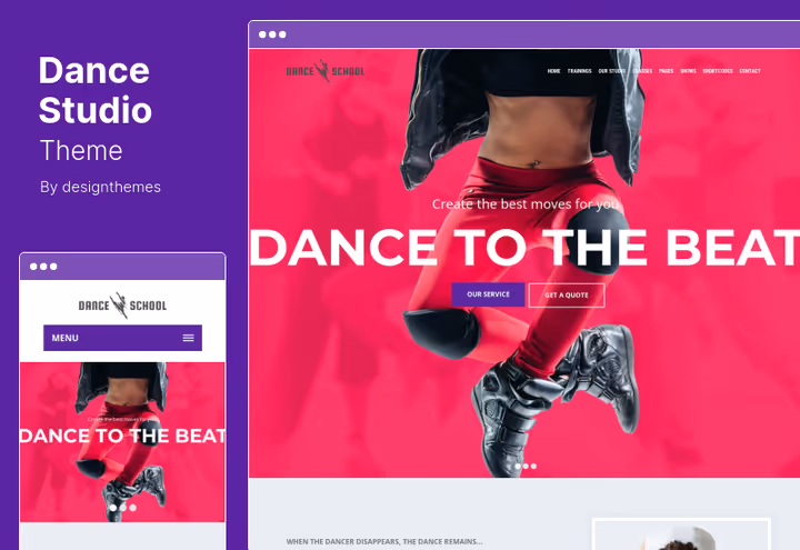 Тема Dance Studio, танцювальна і музична школа
