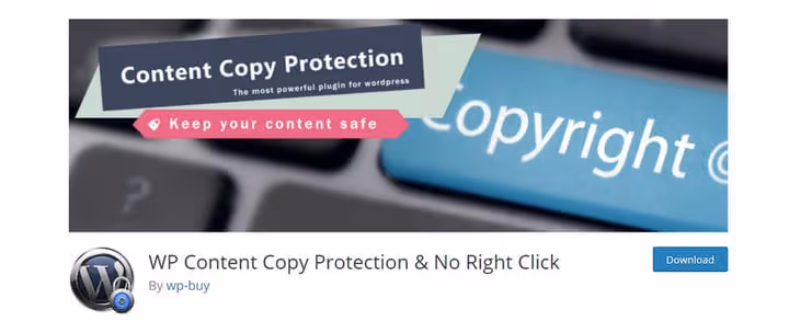 Сторінка плагіна WP Content Copy Protection на WordPress.org