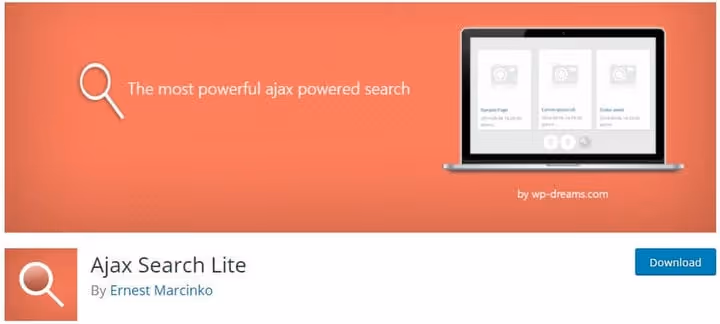 Ajax Search Lite, живий пошук для WordPress