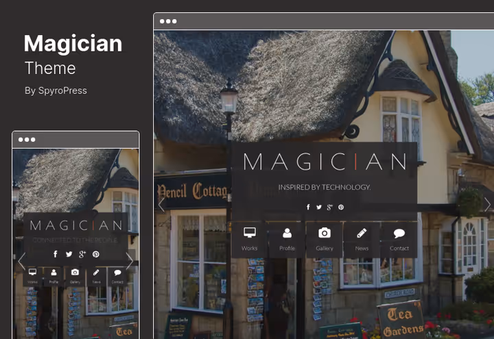 Тема Magician с адаптивным слайд-шоу и сенсорной поддержкой