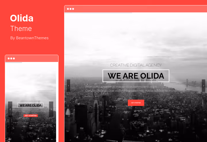 Бюджетная тема Olida с WPBakery и Revolution Slider