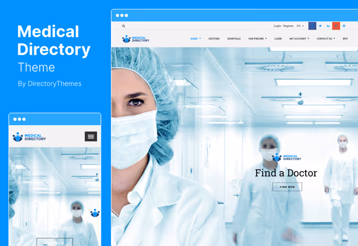 Medical Directory, каталог лікарів і лікарень з фронтенд-лістингом