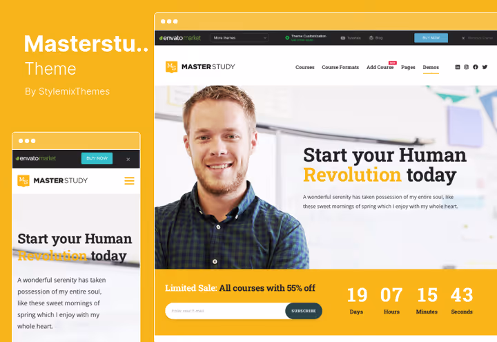 Masterstudy with course sections and student dashboards