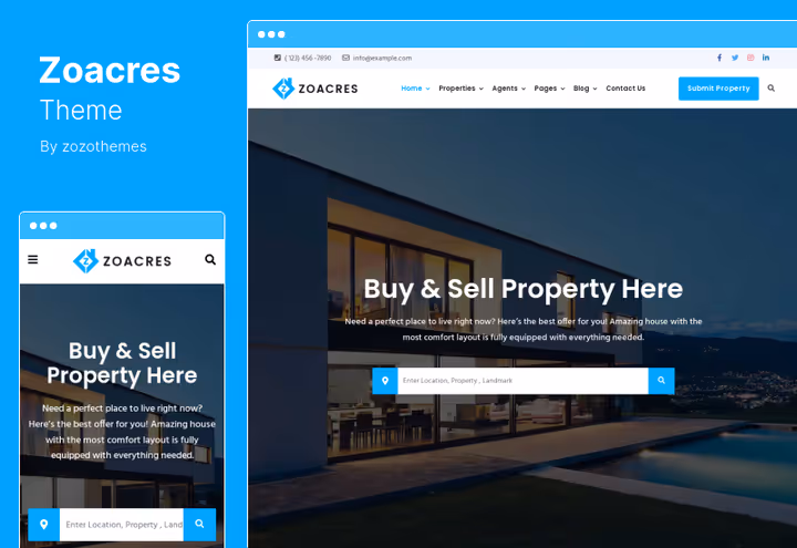 Zoacres avaleht Google Places integratsiooniga