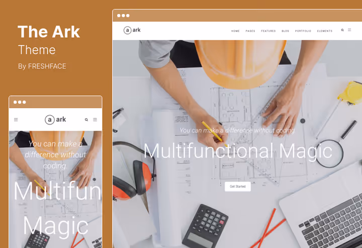 The Ark theme library of 300 ready-made pages