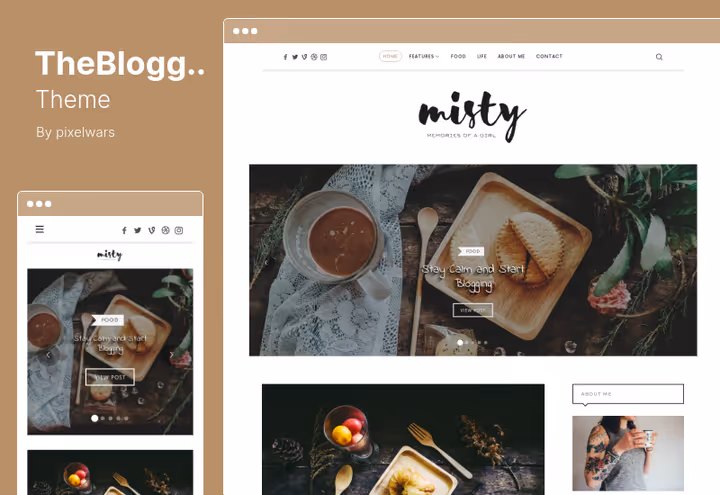 Демо темы TheBlogger с анимированным интро