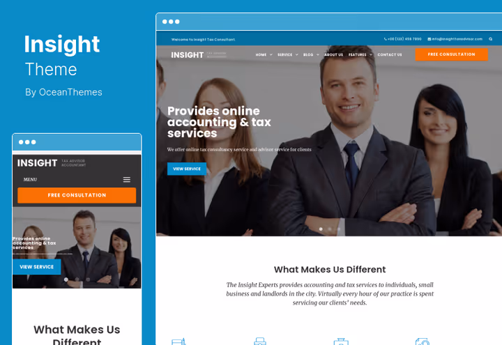 Premium Insight teema 12 tüüpi sisulehtedega